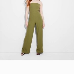 Women's Wide Leg Tube Jumpsuit - WildFable™ Olive Green XS New
